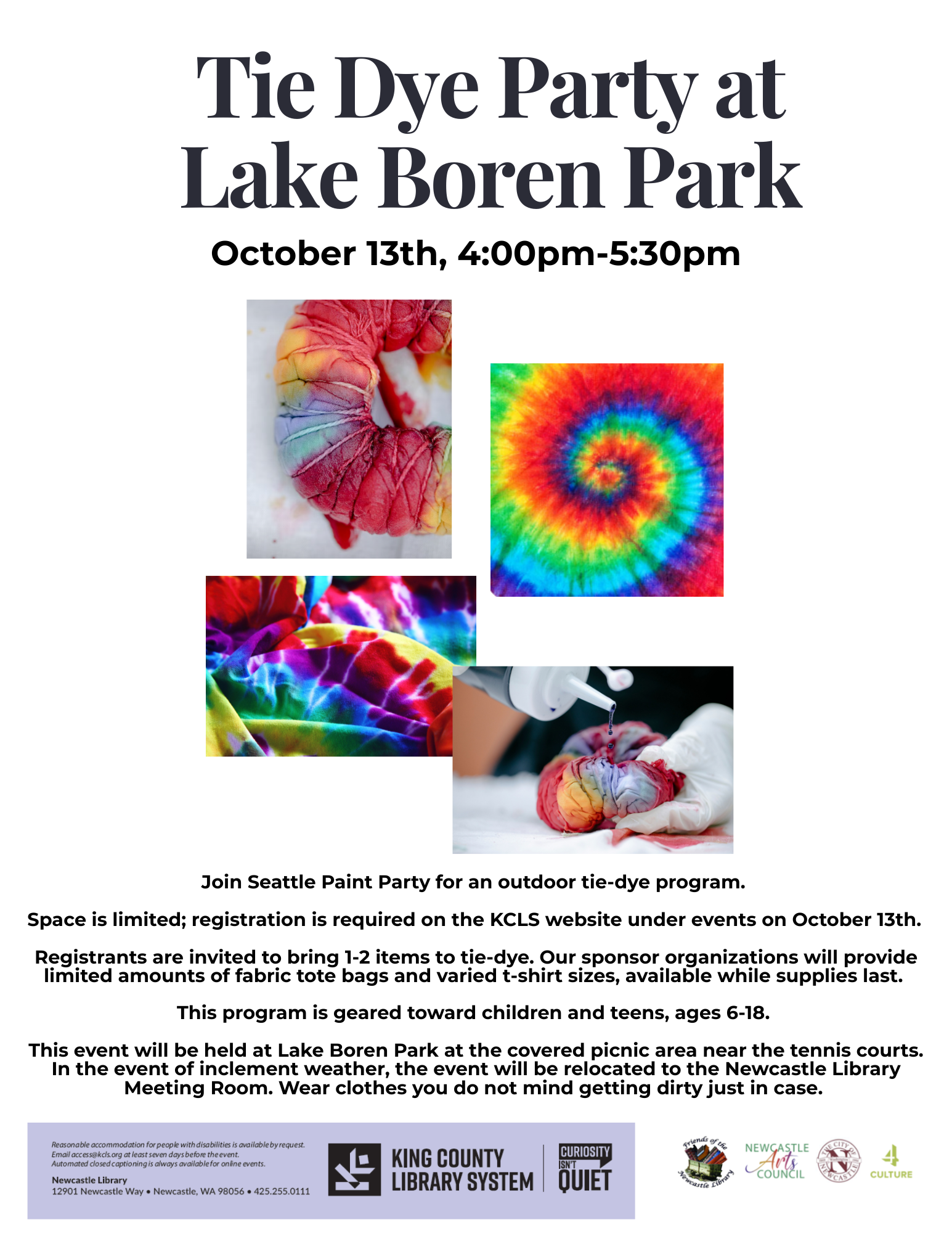 Tie Dye Party Flier - Draft